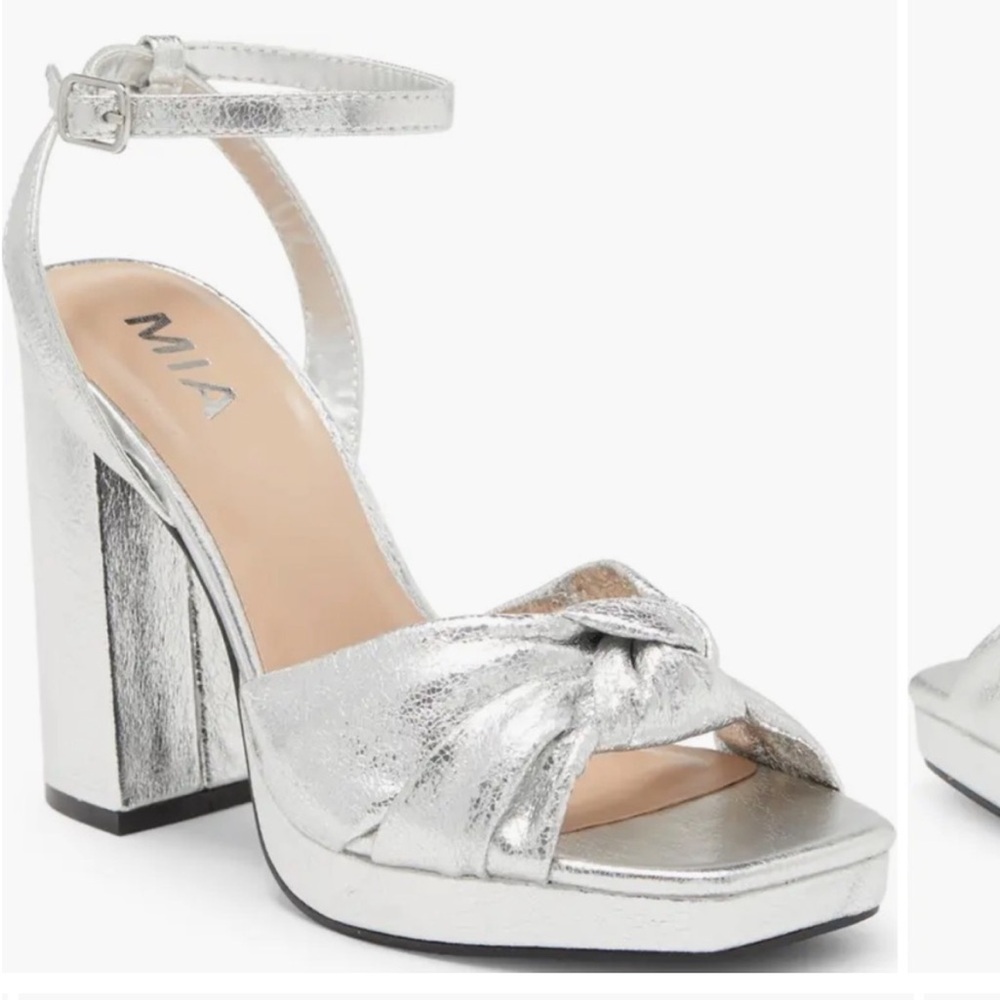 MIA Metallic Platform Heel